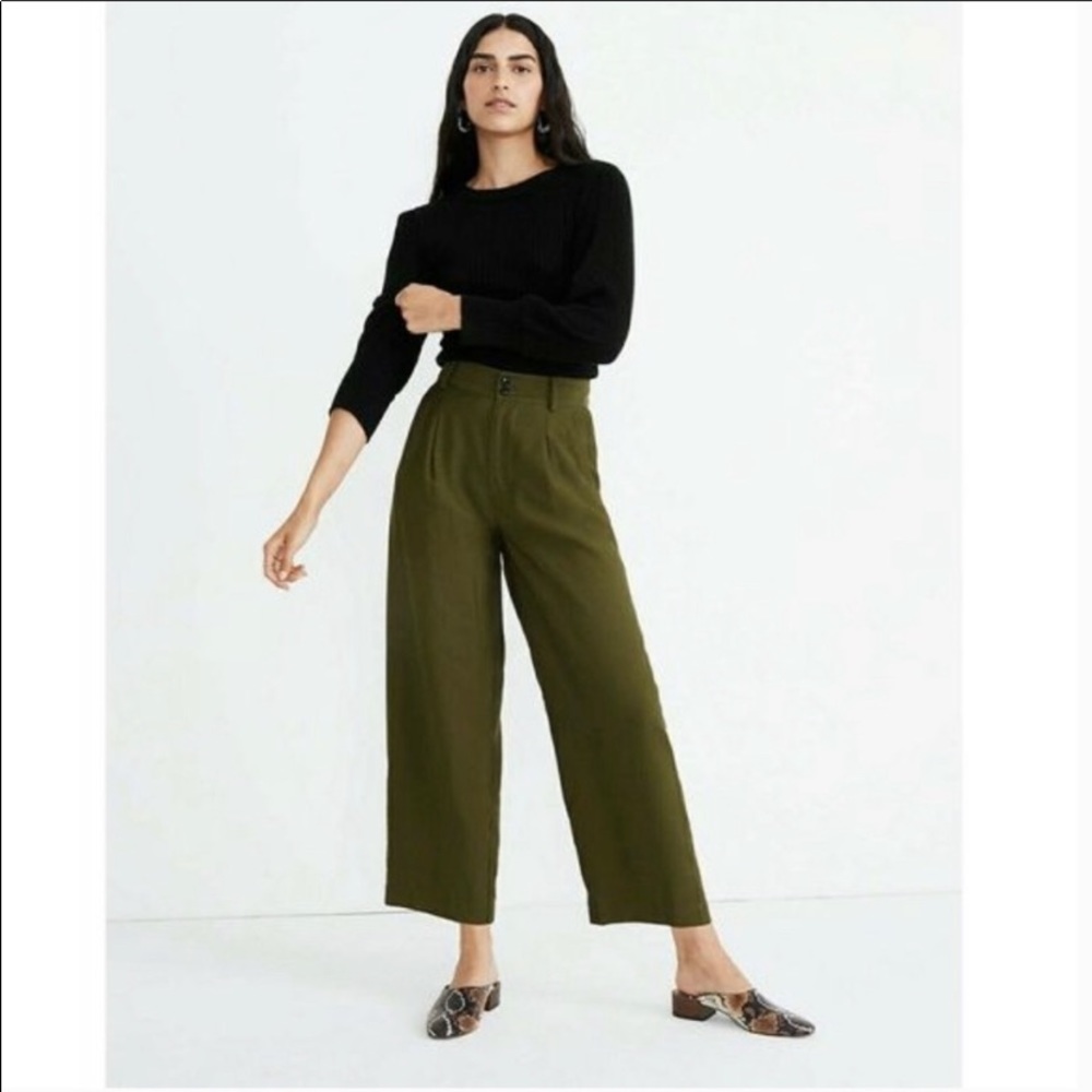 Madewell Drapey Pleated Wide-Leg Pants